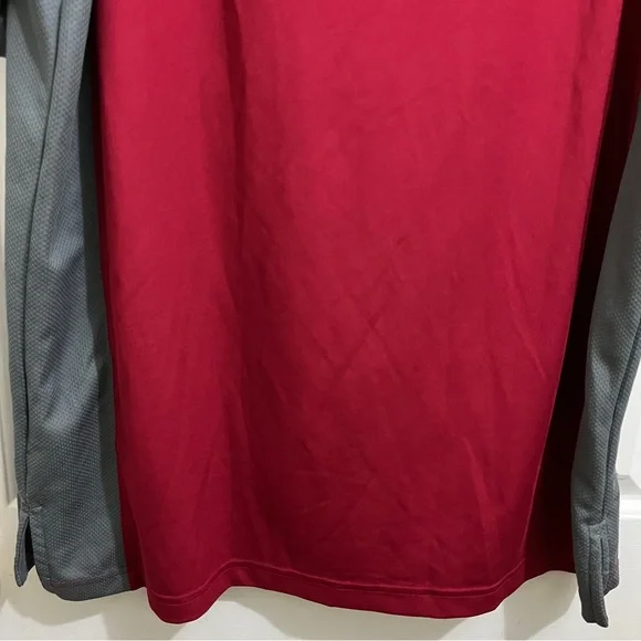 UNDER ARMOUR HEATGEAR PERFORMANCE POLO SHIRT sz Men Large short sleeve red/gray - Picture 10 of 16